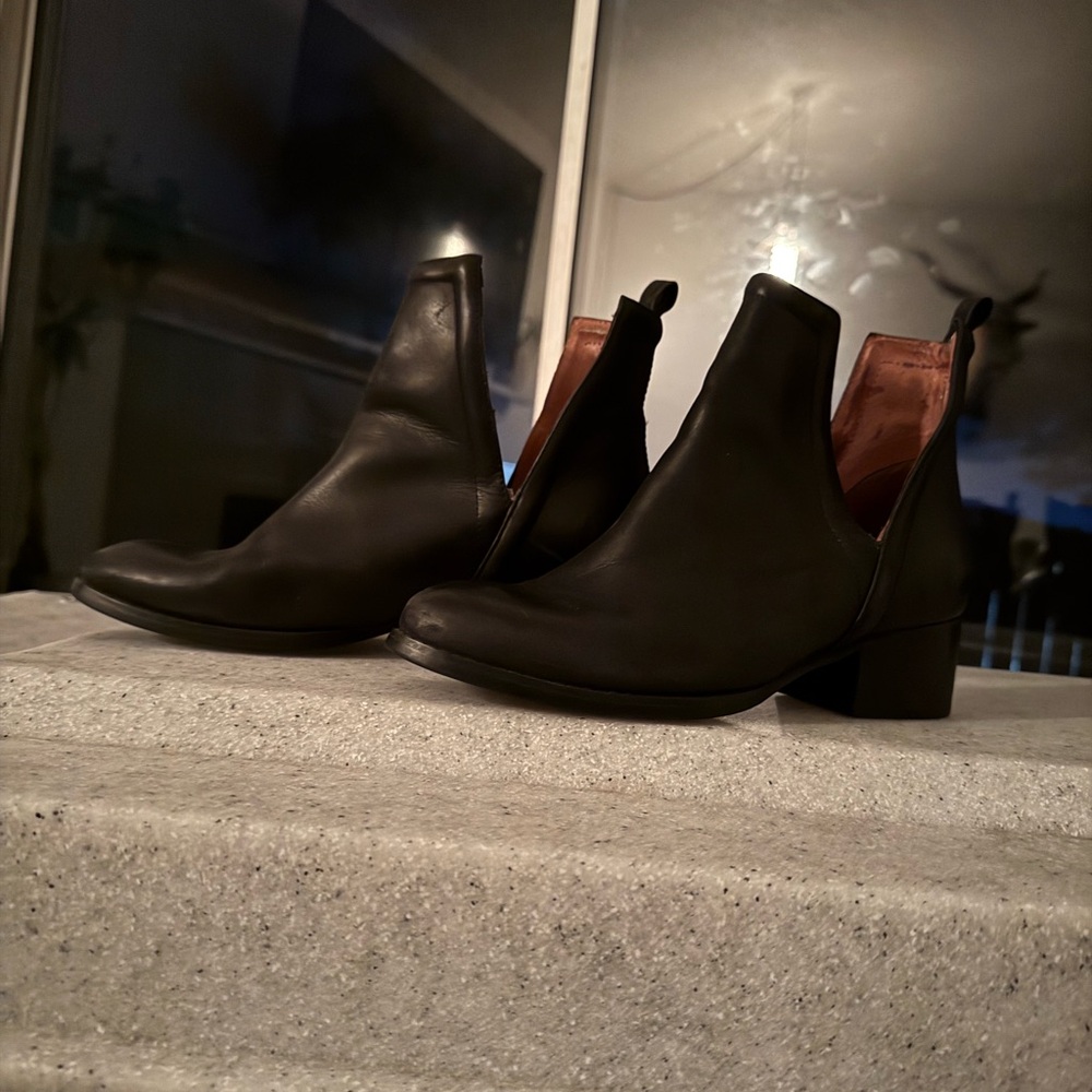 Jeffrey Campbell Sleek Black Ankle Booties